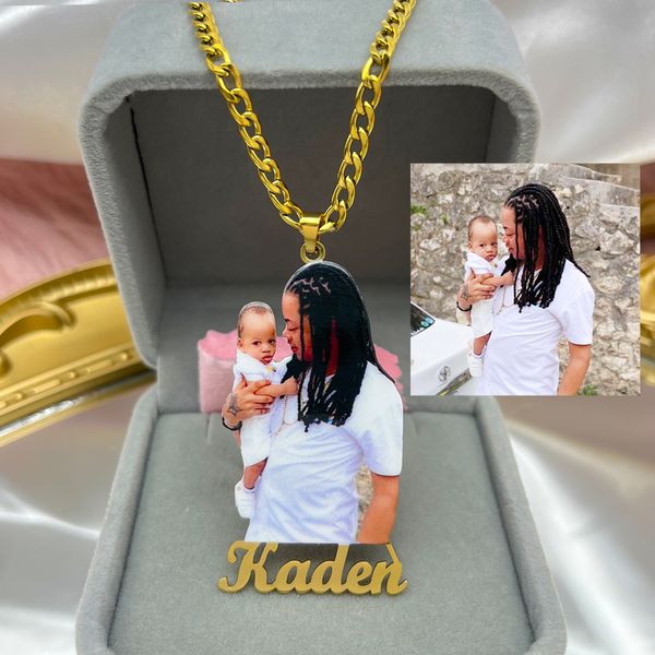 pendant necklaces custom name po necklace children's stainless steel colorful picture for family commemorate gift 230707, Silver
pendant necklaces custom name po necklace children's stainless steel colorful picture for family commemorate gift 230707, Silver