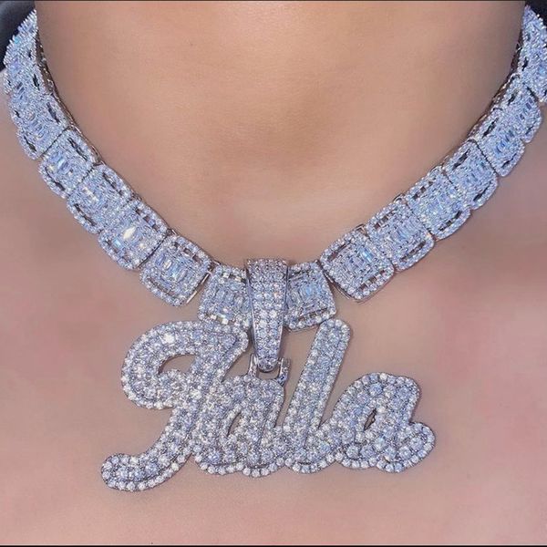 pendant necklaces uwin custom brush cursive letter pendant name necklace baguettes chain micro paved cz personalized hiphop jewelry 230706, Silver
pendant necklaces uwin custom brush cursive letter pendant name necklace baguettes chain micro paved cz personalized hiphop jewelry 230706, Silver