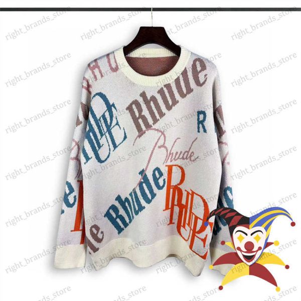 men's sweaters beige jacquard rhude sweater men women sweatshirts t230707, White;black
men's sweaters beige jacquard rhude sweater men women sweatshirts t230707, White;black
