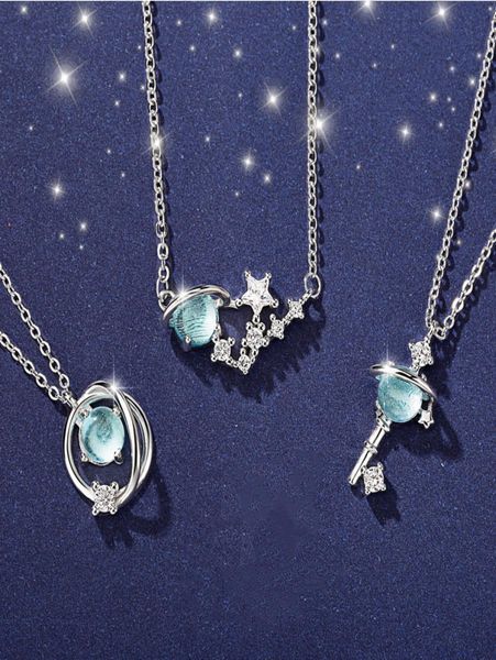 2020 blue glass fantasy planet necklace female japanese fresh versatile universe aurora star clavicle chain neck jewelry2500685, Silver
2020 blue glass fantasy planet necklace female japanese fresh versatile universe aurora star clavicle chain neck jewelry2500685, Silver