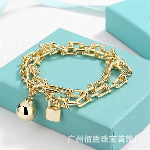 selling item tiffay s925hardwear double-layer winding chain round ball lock bracelet sterling silver fashion senior men's and women, Black
selling item tiffay s925hardwear double-layer winding chain round ball lock bracelet sterling silver fashion senior men's and women, Black