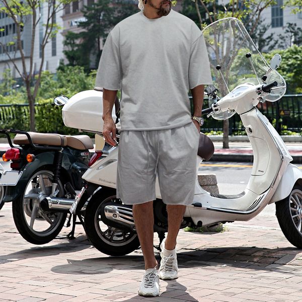 mens tracksuits summer man outfit cotton short sets oneck tracksuit oversized casual sports kit male clothing 2 piece set 230706, Gray
mens tracksuits summer man outfit cotton short sets oneck tracksuit oversized casual sports kit male clothing 2 piece set 230706, Gray