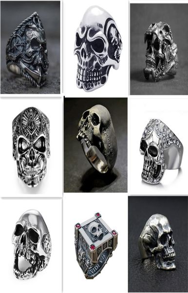 gothic skull ring vintage silver color punk biker metal jewelry rock skeleton rings size 16mm to 22mm mix style2829984
gothic skull ring vintage silver color punk biker metal jewelry rock skeleton rings size 16mm to 22mm mix style2829984