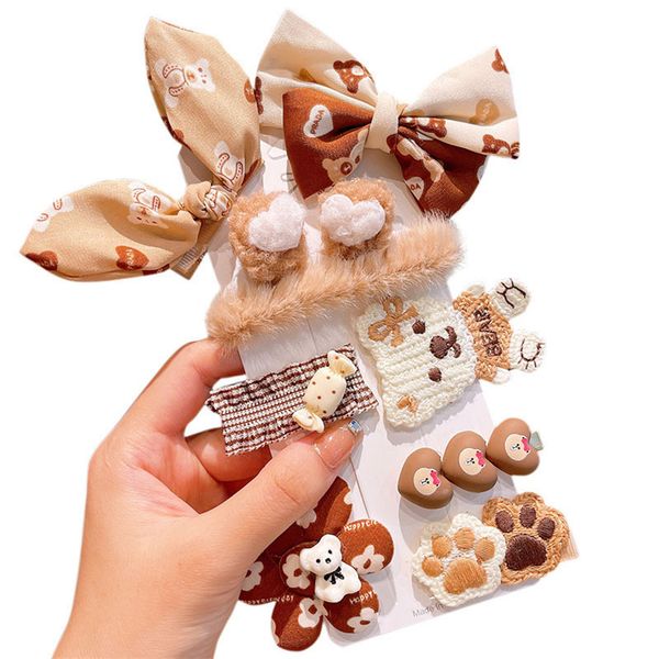 fashion blogger designer jewelry milk coffee colored children's hair clip set, rabbit bow edge clip, broken hair bangs clip headwear cl, Golden;silver
fashion blogger designer jewelry milk coffee colored children's hair clip set, rabbit bow edge clip, broken hair bangs clip headwear cl, Golden;silver