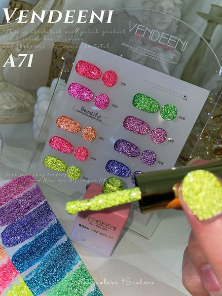 nail gel flluorescent glitter sequins nail gel polish neon color full coverage pigment nail art manicure soak off enamel uv gel varnish 2307, Red;pink
nail gel flluorescent glitter sequins nail gel polish neon color full coverage pigment nail art manicure soak off enamel uv gel varnish 2307, Red;pink