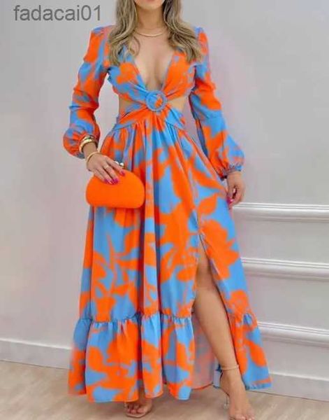 2022 spring women long sleeved cutout vneck twist summer elegant tie dyed floral printed lantern sleeve split thigh maxi dress l230621, Black;gray
2022 spring women long sleeved cutout vneck twist summer elegant tie dyed floral printed lantern sleeve split thigh maxi dress l230621, Black;gray