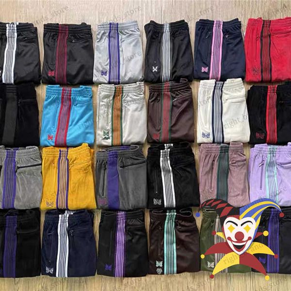 men's pants 2022ss needles pants men women 1 1 butterfly embroidered needles track pants awge stripe trousers t230707, Black
men's pants 2022ss needles pants men women 1 1 butterfly embroidered needles track pants awge stripe trousers t230707, Black