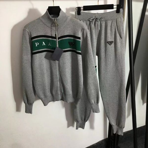 2023 womens tracksuits designer tracksuits women sports set autumn and winter new long sleeve casual women's wear pure cotton knitted c, Gray
2023 womens tracksuits designer tracksuits women sports set autumn and winter new long sleeve casual women's wear pure cotton knitted c, Gray