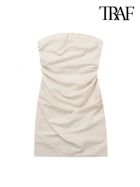 urban dresses traf women fashion strapless pleated linen mini dress exposed shoulders back zipper female dresses vestidos mujer 230706, White;black
urban dresses traf women fashion strapless pleated linen mini dress exposed shoulders back zipper female dresses vestidos mujer 230706, White;black