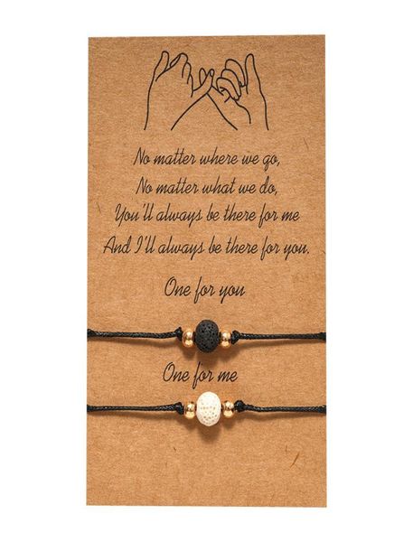 black white lava stone beaded lover couple card strand bracelet adjustable rope wristband essential oil diffuser jewelry3763931
black white lava stone beaded lover couple card strand bracelet adjustable rope wristband essential oil diffuser jewelry3763931