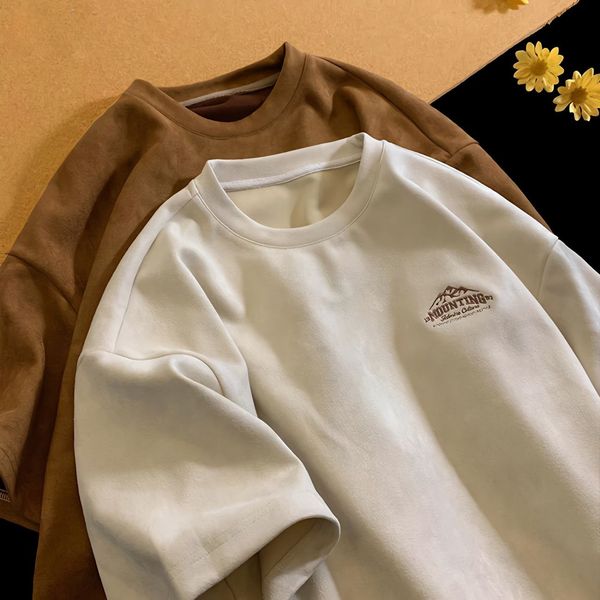 men's t-shirts suede embroidered short sleeved t-shirt men and women summer european and american loose all match half y2k sleeved t-sh, White;black
men's t-shirts suede embroidered short sleeved t-shirt men and women summer european and american loose all match half y2k sleeved t-sh, White;black