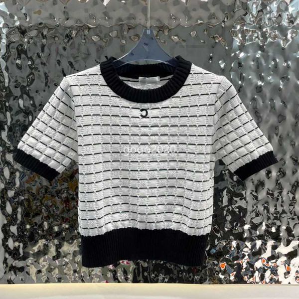 women's knits & tees designer 23ss fw t-shirt sweater designer with jacquard embroidery letter print runway skim crop shirt high end e, White
women's knits & tees designer 23ss fw t-shirt sweater designer with jacquard embroidery letter print runway skim crop shirt high end e, White