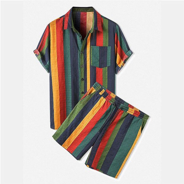 mens tracksuits striped sets streetwear lapel short sleeve shirt and drawstring shorts casual fashion hawaiian 2 piece suits 230706, Gray
mens tracksuits striped sets streetwear lapel short sleeve shirt and drawstring shorts casual fashion hawaiian 2 piece suits 230706, Gray