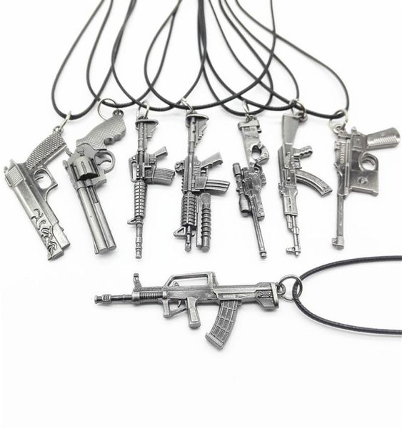 6cm shooting game gun pendant necklace punk simulation submachine sniper rifle revolver guns necklace men gift8014711, Silver
6cm shooting game gun pendant necklace punk simulation submachine sniper rifle revolver guns necklace men gift8014711, Silver