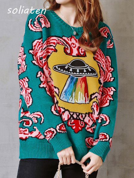 women's sweaters women vintage warm thicken sweaters ufo clouds jacquard pullovers winter autumn knitted retro loose blusas c-012 2307, White;black
women's sweaters women vintage warm thicken sweaters ufo clouds jacquard pullovers winter autumn knitted retro loose blusas c-012 2307, White;black