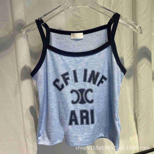 23 summer ce letters printed camisole spicy girls wear a bottomed vest women's top, White
23 summer ce letters printed camisole spicy girls wear a bottomed vest women's top, White