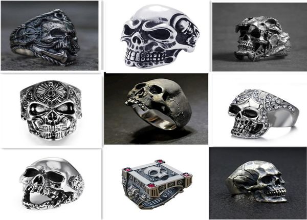 gothic skull ring vintage silver color punk biker metal jewelry rock skeleton rings size 16mm to 22mm mix style7808466
gothic skull ring vintage silver color punk biker metal jewelry rock skeleton rings size 16mm to 22mm mix style7808466