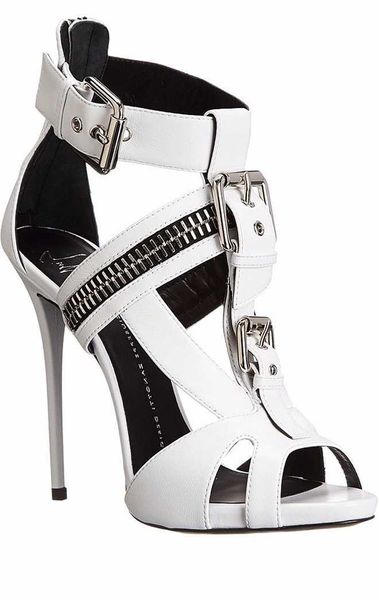 summer 2016 new women's sandals high metal buckle zipper punk windfish mouth thin heel, Black
summer 2016 new women's sandals high metal buckle zipper punk windfish mouth thin heel, Black