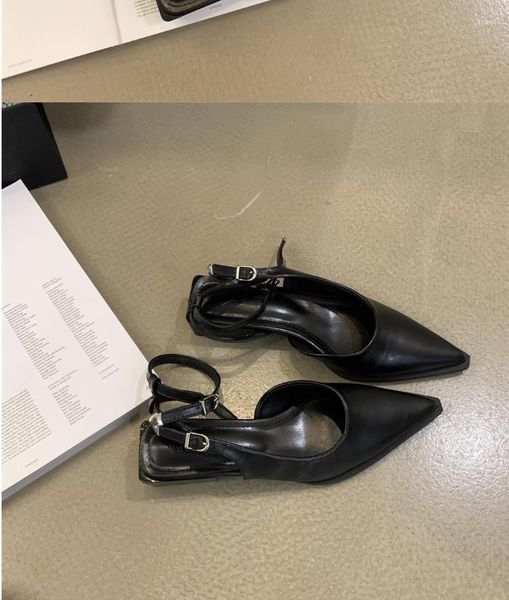 sandals 2023 spring pointed toe women sandal fashion ankle strap ladies elegant slingback shoes square low heels, Black
sandals 2023 spring pointed toe women sandal fashion ankle strap ladies elegant slingback shoes square low heels, Black