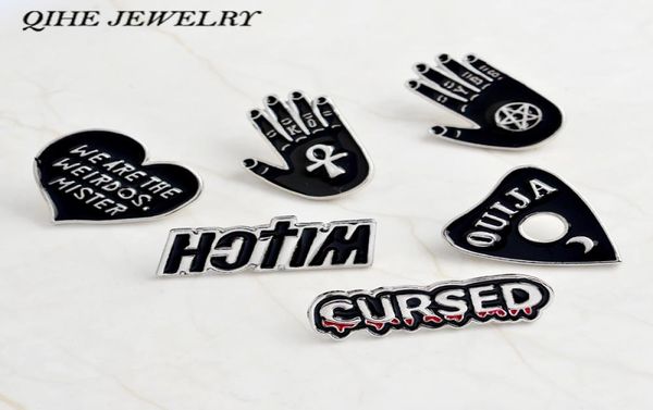 qihe pins and brooches quotwitchcursedouijawe are the weirdosmisterquot black pin set metal heartshaped letters goth punk2023202, Gray
qihe pins and brooches quotwitchcursedouijawe are the weirdosmisterquot black pin set metal heartshaped letters goth punk2023202, Gray