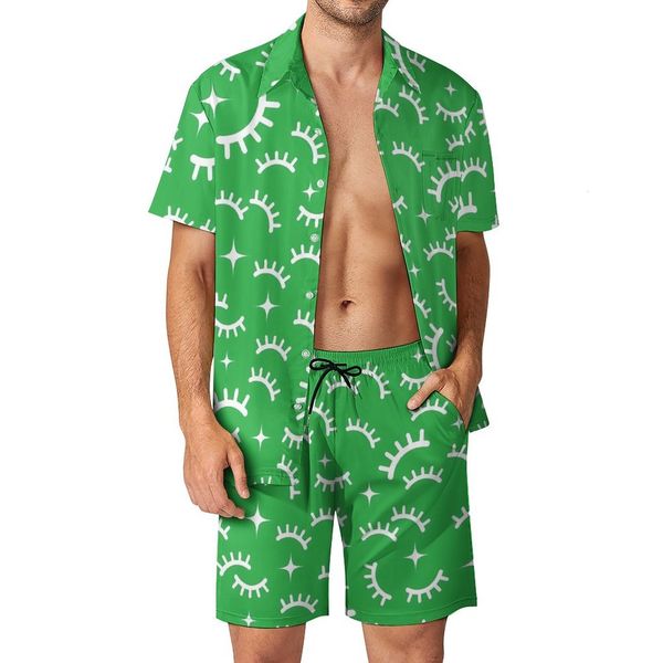 mens tracksuits eyelashes print men sets white and green casual shorts beachwear shirt set trendy design suit shortsleeve plus size clothes, Gray
mens tracksuits eyelashes print men sets white and green casual shorts beachwear shirt set trendy design suit shortsleeve plus size clothes, Gray