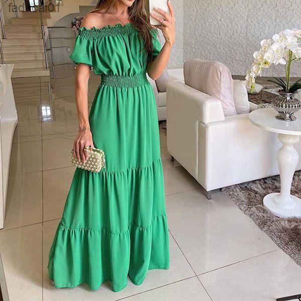 summer long dress women 2023 casual elegant off shoulder ruffle holiday beach maxi dresses female party outfits green vestidos l230621, Black;gray
summer long dress women 2023 casual elegant off shoulder ruffle holiday beach maxi dresses female party outfits green vestidos l230621, Black;gray