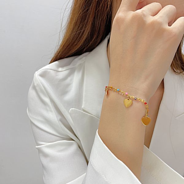 europe and the united states ins wind niche personality titanium steel love jewelry color drop glue all-match stainless steel bracelet woman, Black
europe and the united states ins wind niche personality titanium steel love jewelry color drop glue all-match stainless steel bracelet woman, Black