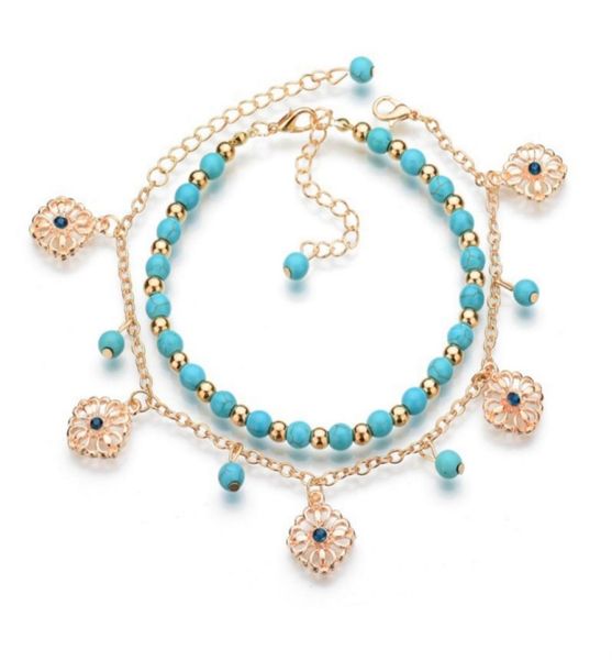 2pcsset bohemian fashion gold color foot chain beaded hollow out flower rhinestone bracelet anklets for women jewelry3319144, Golden;silver
2pcsset bohemian fashion gold color foot chain beaded hollow out flower rhinestone bracelet anklets for women jewelry3319144, Golden;silver