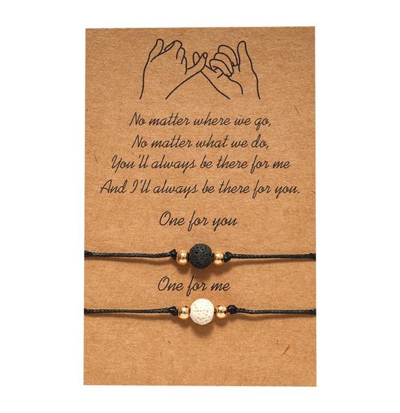 black white lava stone beaded lover couple card strand bracelet adjustable rope wristband essential oil diffuser jewelry3872158
black white lava stone beaded lover couple card strand bracelet adjustable rope wristband essential oil diffuser jewelry3872158