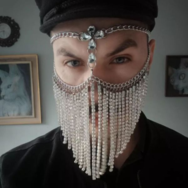 eye frame new rhinestone jewelry stage performance tassel mask creative personality face designer jewelry accessories mask designer jewelry, Silver
eye frame new rhinestone jewelry stage performance tassel mask creative personality face designer jewelry accessories mask designer jewelry, Silver