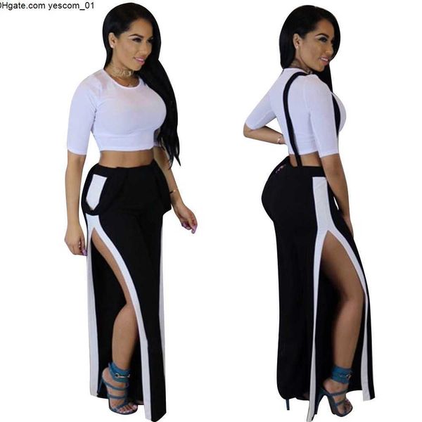 night club tracksuit short crop with high waist spilt pants 2pc set casual women wear for summer, Gray
night club tracksuit short crop with high waist spilt pants 2pc set casual women wear for summer, Gray