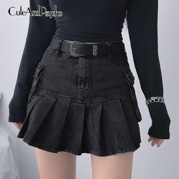 dresses vintage pleated denim skirts women dark academia fashion skirts goth black high waist skirt 90s korean pockets cuteandpscho, Black;gray
dresses vintage pleated denim skirts women dark academia fashion skirts goth black high waist skirt 90s korean pockets cuteandpscho, Black;gray