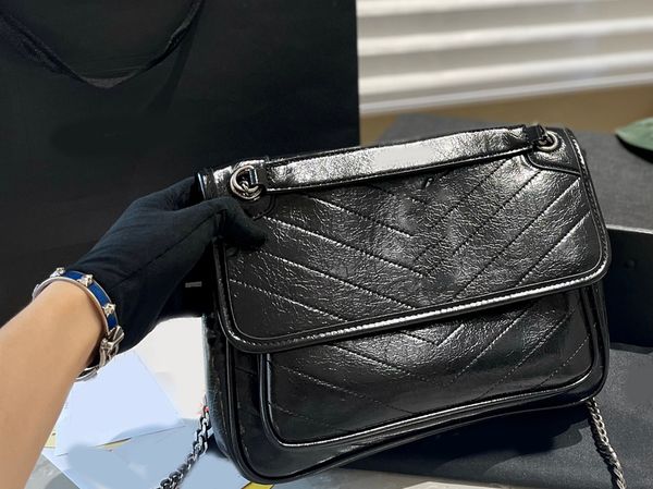 

women bag niki soft cowhide leather shoulder bags crossbody purse luxury chain fashion designer clutch lady bags messenger envelope flap