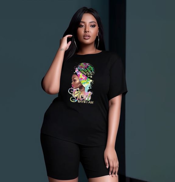 women's two piece pants summer women's suit fashion positioning print casual short sleeve shorts plus size two piece set tracksuit, White
women's two piece pants summer women's suit fashion positioning print casual short sleeve shorts plus size two piece set tracksuit, White