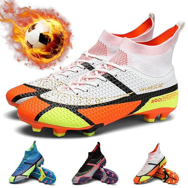 safety shoes long spikes men soccer fg high ankle football boots nonslip kids cleats grass training footwear futsal soocer 230707, Black;brown
safety shoes long spikes men soccer fg high ankle football boots nonslip kids cleats grass training footwear futsal soocer 230707, Black;brown