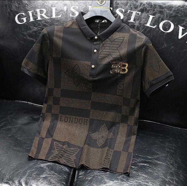 men's t-shirts designer european station men's summer new polo shirt tide checkered flocking lapel all-match t-shirt men youth hdk, White;black
men's t-shirts designer european station men's summer new polo shirt tide checkered flocking lapel all-match t-shirt men youth hdk, White;black