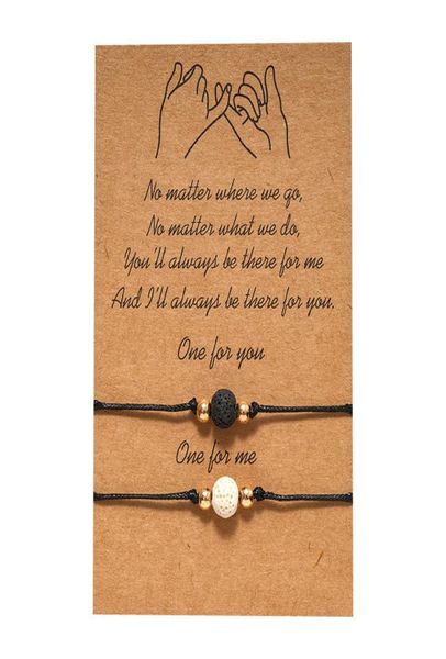 black white lava stone beaded lover couple card strand bracelet adjustable rope wristband essential oil diffuser jewelry6731705
black white lava stone beaded lover couple card strand bracelet adjustable rope wristband essential oil diffuser jewelry6731705