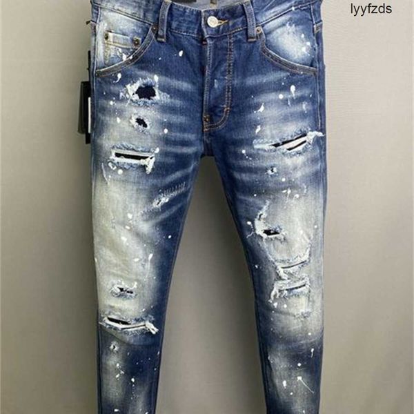 2022 new men jeans hole light blue dark gray italy brand man long pants trousers streetwear denim skinny slim straight biker jean for d2 283, Black
2022 new men jeans hole light blue dark gray italy brand man long pants trousers streetwear denim skinny slim straight biker jean for d2 283, Black