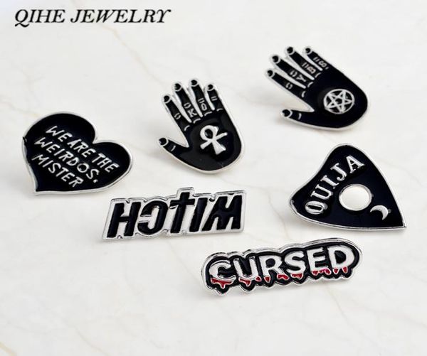 qihe pins and brooches quotwitchcursedouijawe are the weirdosmisterquot black pin set metal heartshaped letters goth punk5397679, Gray
qihe pins and brooches quotwitchcursedouijawe are the weirdosmisterquot black pin set metal heartshaped letters goth punk5397679, Gray