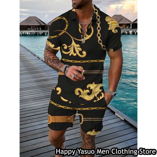 mens tracksuits luxury chain polo set men summer fashion tracksuit casual highend shirt shorts suit vintage vacation outfit male clothing 23, Gray
mens tracksuits luxury chain polo set men summer fashion tracksuit casual highend shirt shorts suit vintage vacation outfit male clothing 23, Gray