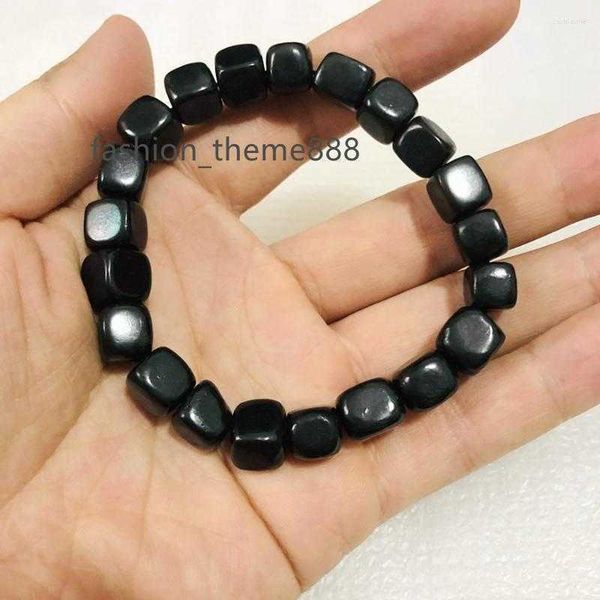 link bracelets wholesale 1pcs natural russia shungite 9mm cubes bracelet emf radiation protection 5g gemstone jewelry, Black
link bracelets wholesale 1pcs natural russia shungite 9mm cubes bracelet emf radiation protection 5g gemstone jewelry, Black