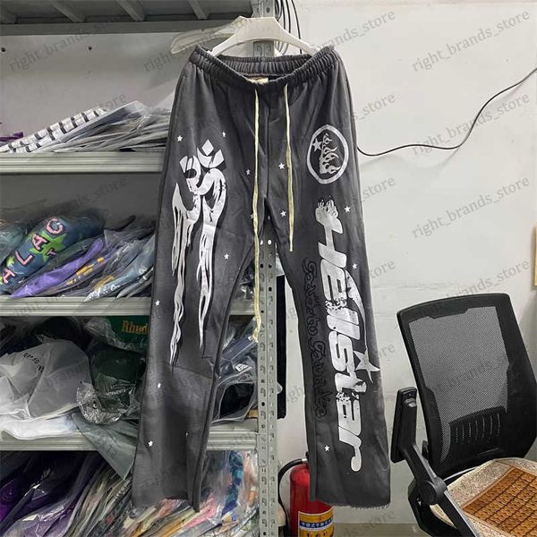 men's pants hellstar grey oversize retro mud print worn sports casual trousers high street men's and women's bell-bottoms t23, Black
men's pants hellstar grey oversize retro mud print worn sports casual trousers high street men's and women's bell-bottoms t23, Black