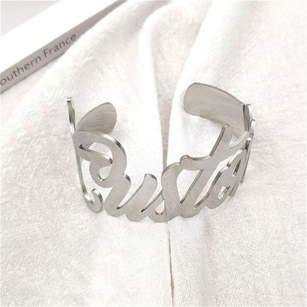 chain customized name bracelet for men personalized stainless steel silver adjustable opening cuff bangles for women jewelry gift 230706, Black
chain customized name bracelet for men personalized stainless steel silver adjustable opening cuff bangles for women jewelry gift 230706, Black