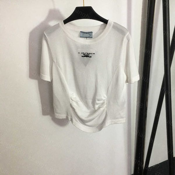 23ss womens designer clothing tee womens t-shirt round neck pure cotton chest logo letter rubber print pleated slim short sleeve tencel t-sh, White
23ss womens designer clothing tee womens t-shirt round neck pure cotton chest logo letter rubber print pleated slim short sleeve tencel t-sh, White