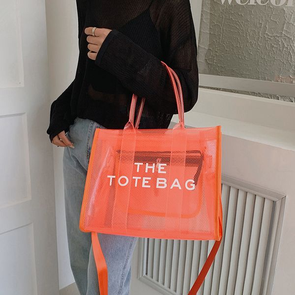 evening bags female jelly bag letter shoulder for women pvc mesh ladies tote handbag waterproof transparent summer beach 230707
evening bags female jelly bag letter shoulder for women pvc mesh ladies tote handbag waterproof transparent summer beach 230707