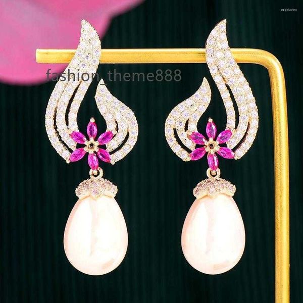 dangle earrings jimbora original design shiny cz pearl pendant for women wedding bridal jewelry trendy noble 2023, Silver
dangle earrings jimbora original design shiny cz pearl pendant for women wedding bridal jewelry trendy noble 2023, Silver