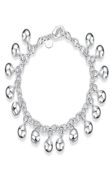 925 silver m girl baby mom gift jingle bracelet ball silver chain bracelet h0566912351, Black
925 silver m girl baby mom gift jingle bracelet ball silver chain bracelet h0566912351, Black