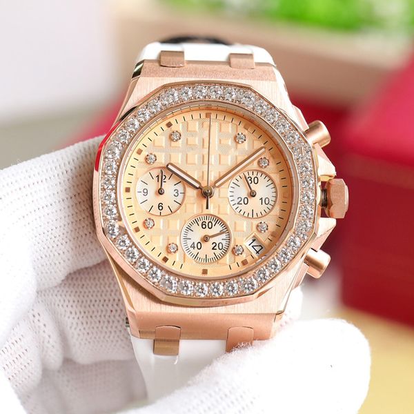 women watch quartz movement watches 37mm sapphire case with diamond lady business wristwatch montre de luxe, Slivery;brown
women watch quartz movement watches 37mm sapphire case with diamond lady business wristwatch montre de luxe, Slivery;brown