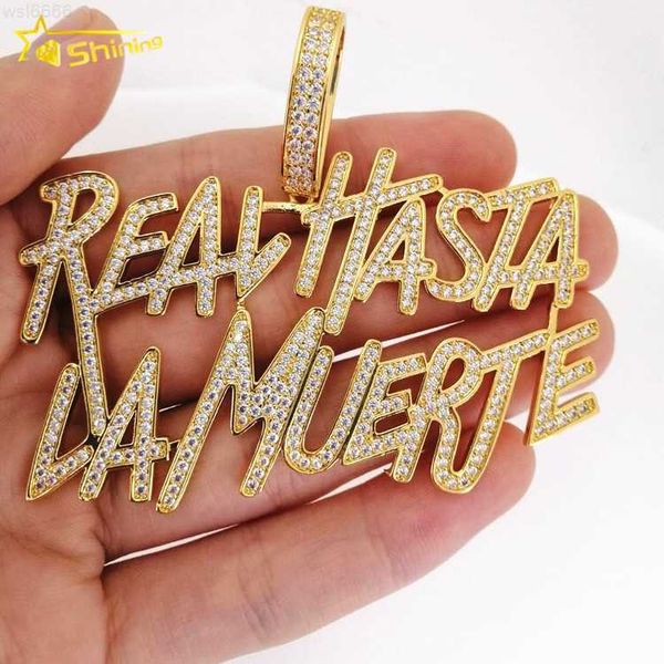 hiphop iced out micro pave lab diamond initial letter necklace gold real muerte necklace, Silver
hiphop iced out micro pave lab diamond initial letter necklace gold real muerte necklace, Silver