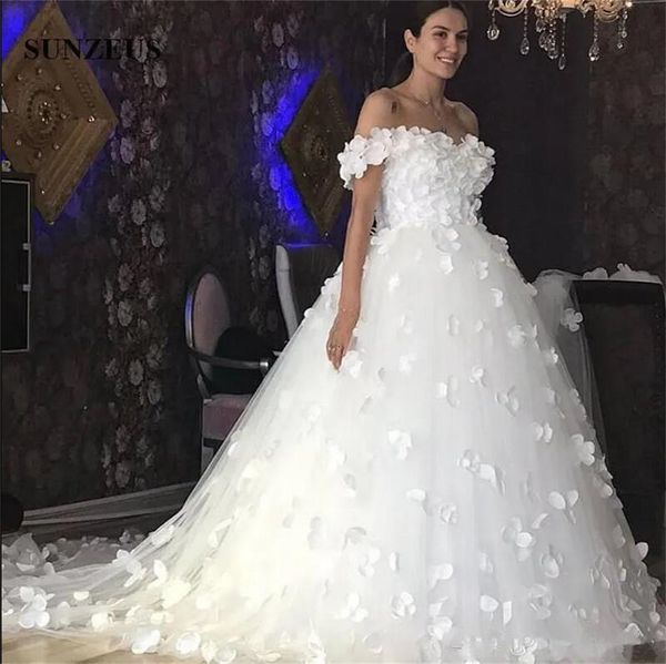 elegant off shoulder ball gown wedding dresses hand made flowers sweep train lace up tulle plus size bridal gowns robe de marriage aq-02, White
elegant off shoulder ball gown wedding dresses hand made flowers sweep train lace up tulle plus size bridal gowns robe de marriage aq-02, White